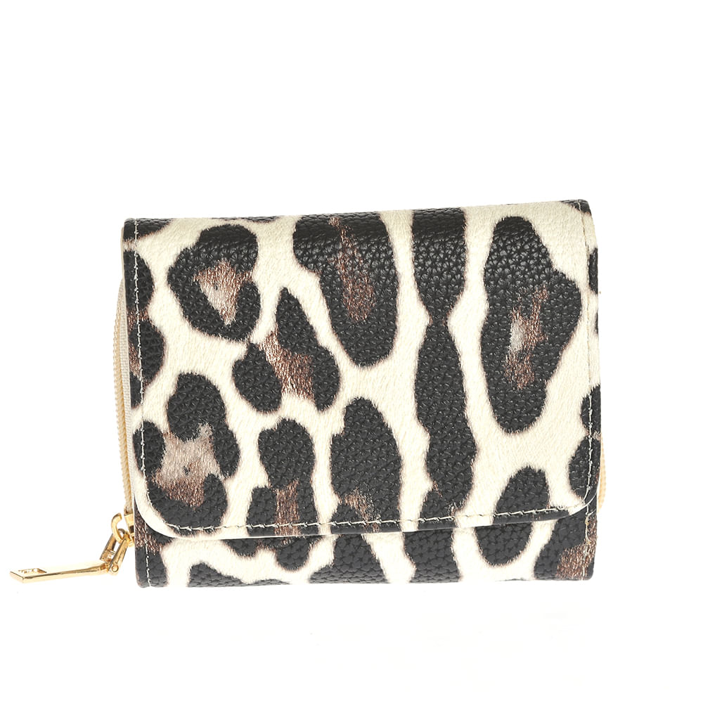 Portofel compartimentat cu model animal print