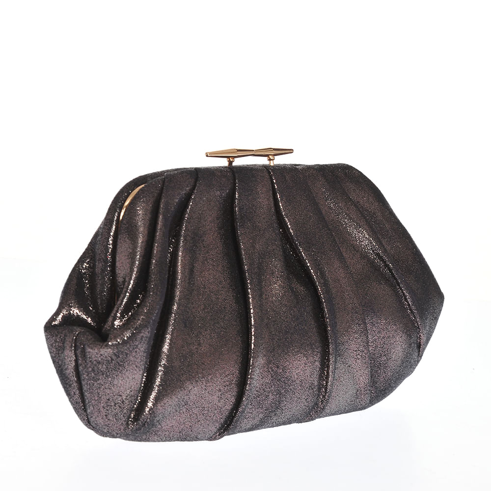 Clutch negru cu sclipici - 1 | YEO