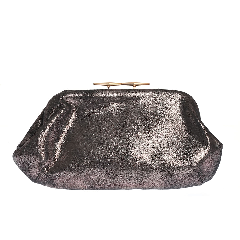 Clutch negru cu sclipici - 2 | YEO