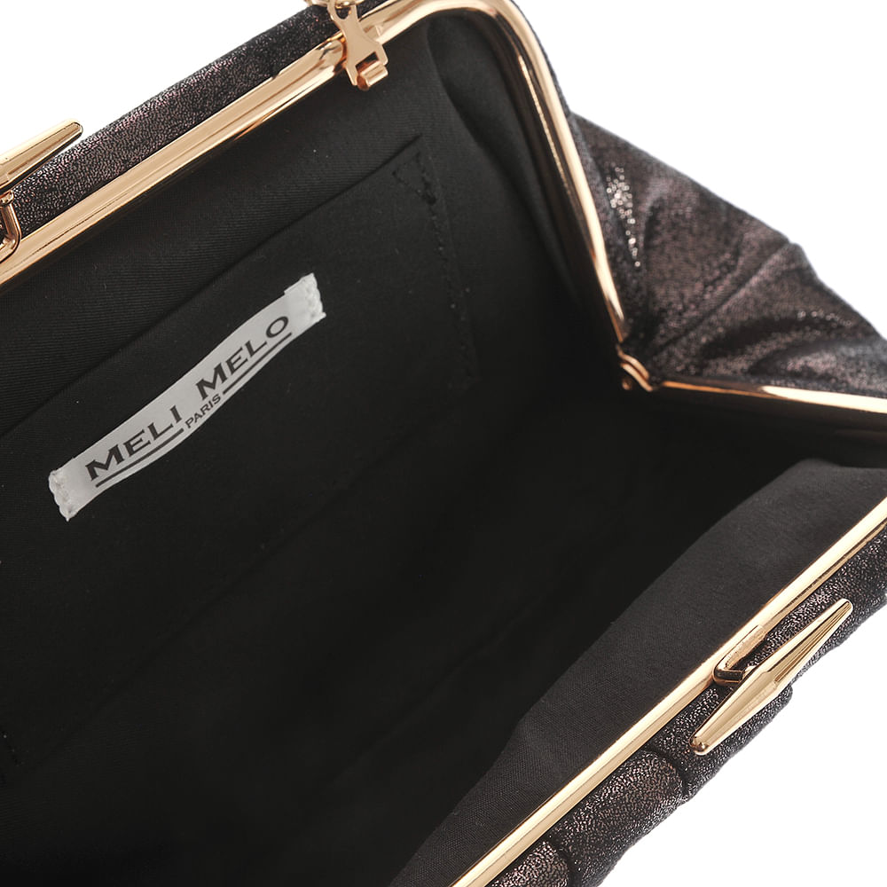 Clutch negru cu sclipici - 3 | YEO