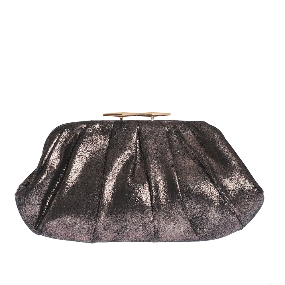 Clutch negru cu sclipici - 4 | YEO