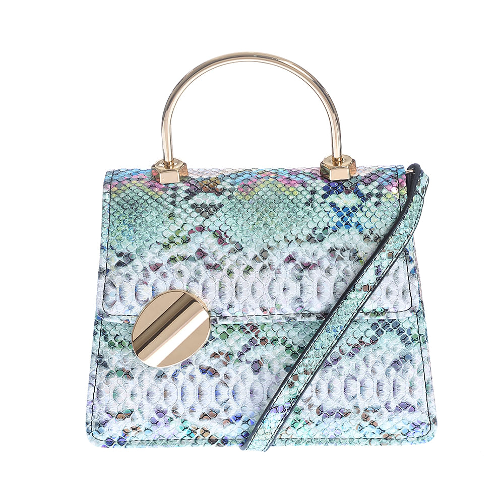 Geanta verde cu model animal print