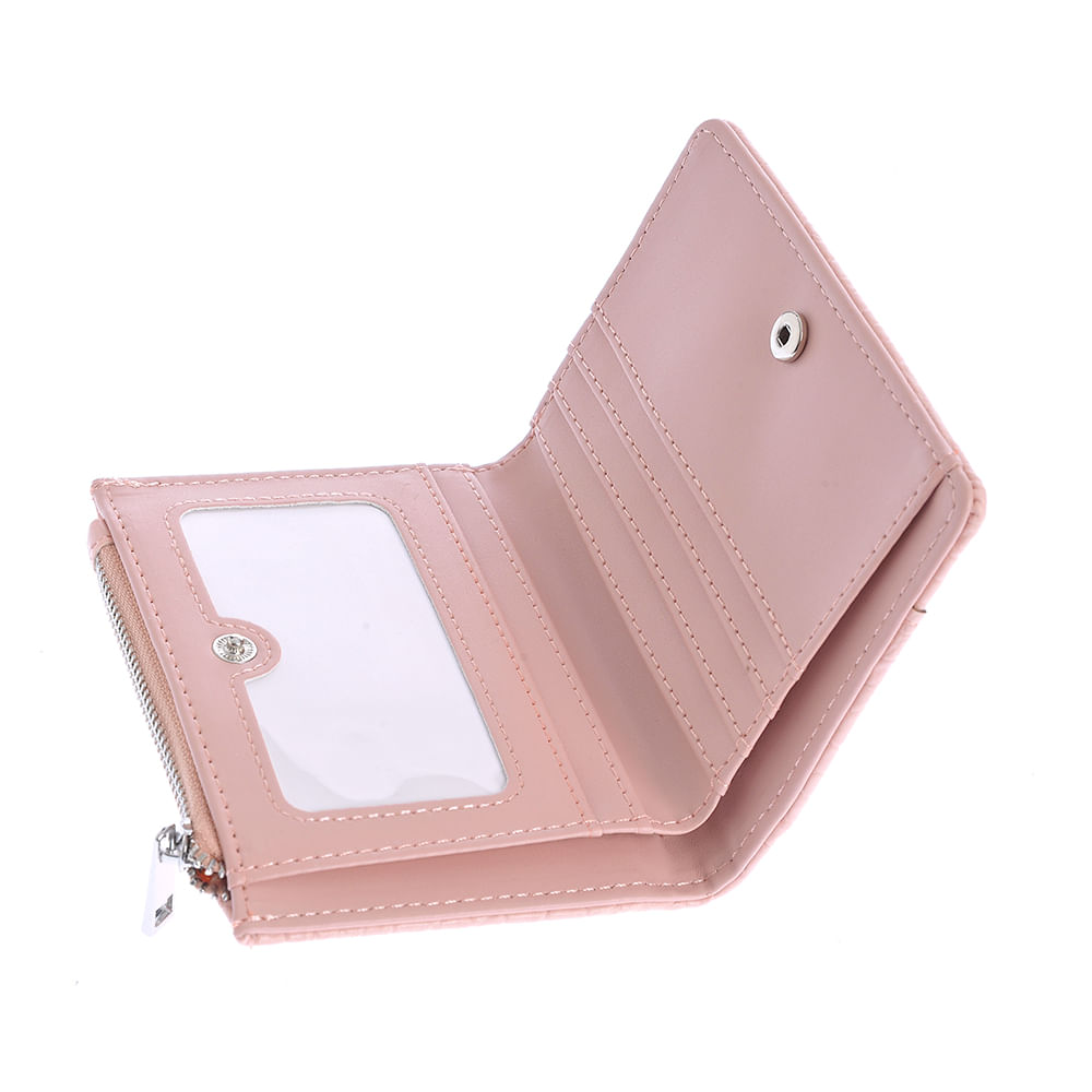 Portofel roz cu aspect piele de sarpe - 3 | YEO