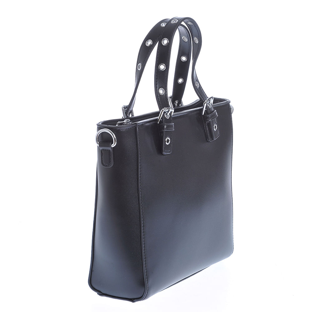 Geanta neagra cu portofel detasabil - 2 | YEO