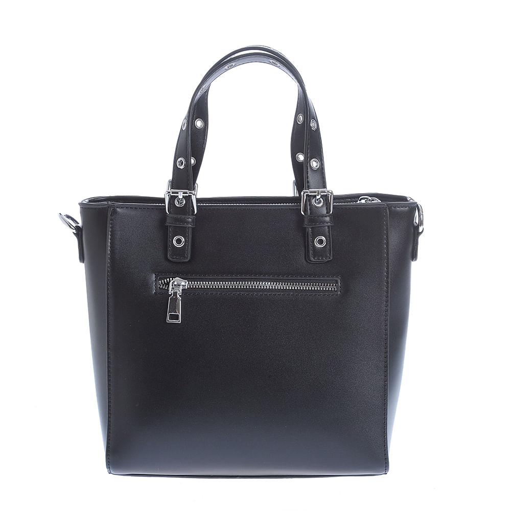 Geanta neagra cu portofel detasabil - 3 | YEO