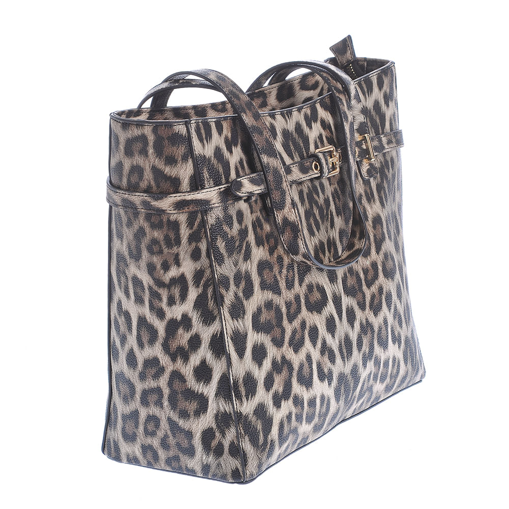 Geanta shopper cu model animal print - 2 | YEO