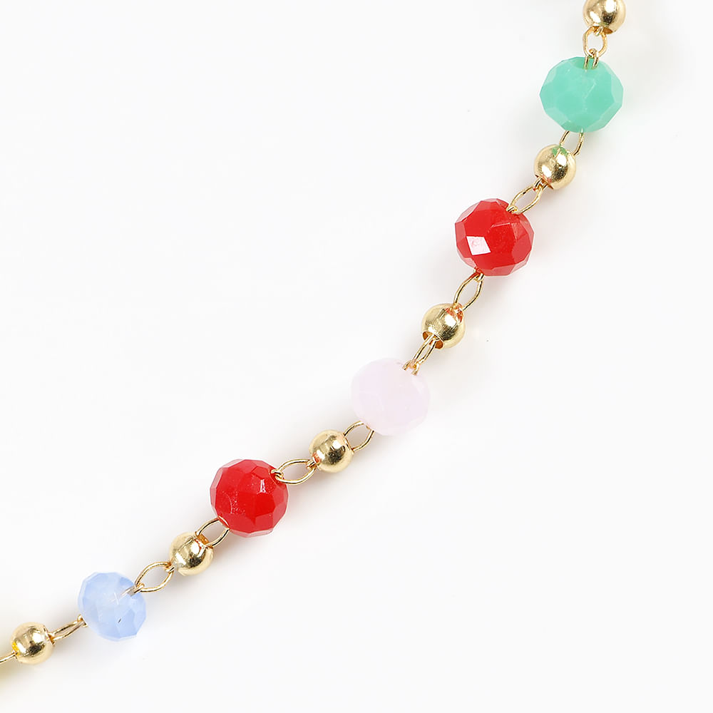 Bratara aurie cu pietre colorate - 1 | YEO