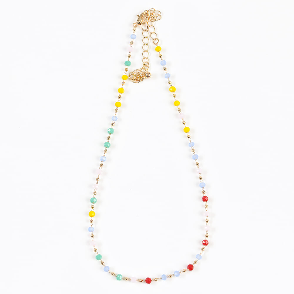 Colier cu margele mici multicolore - 2 | YEO