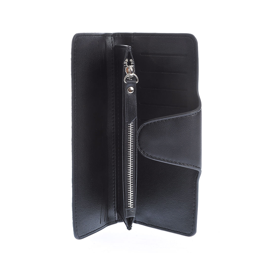 Portofel negru din piele - 3 | YEO