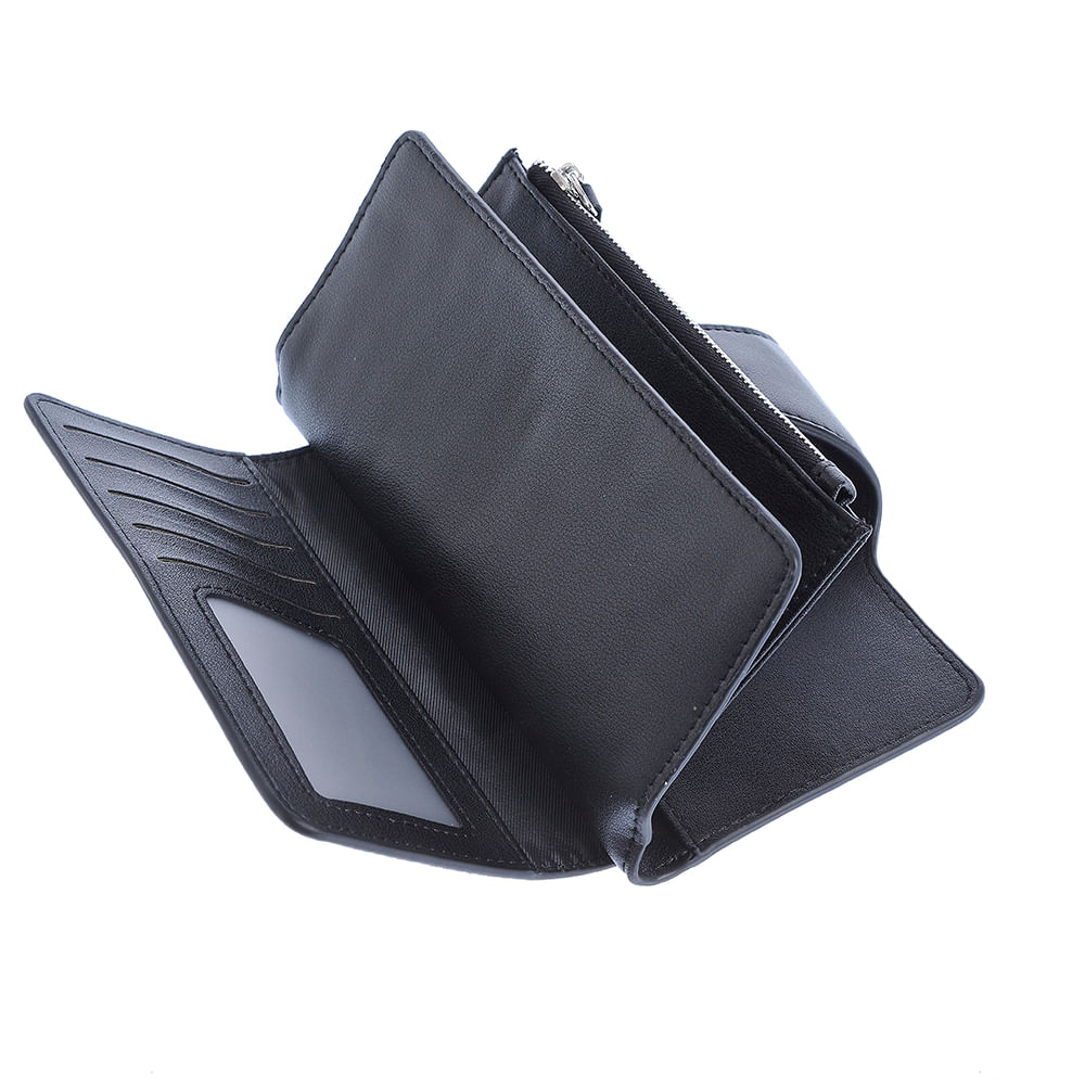 Portofel negru din piele - 4 | YEO