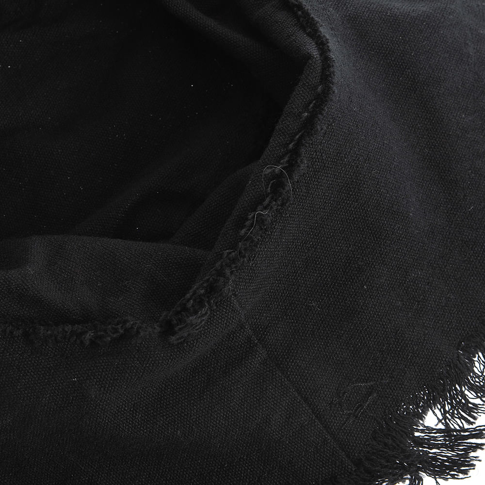 Palarie neagra cu margine franjurata - 3 | YEO