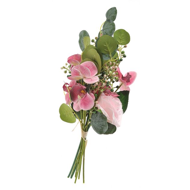 Buchet artificial cu orhidee mov 46 cm