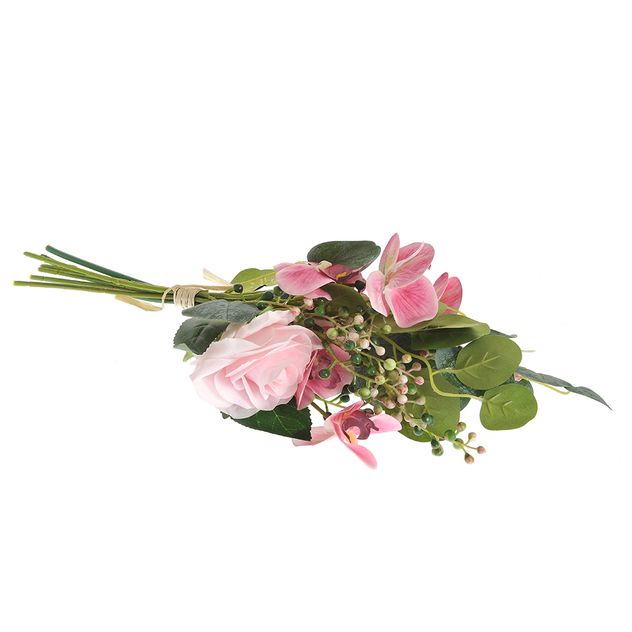 Buchet artificial cu orhidee mov 46 cm