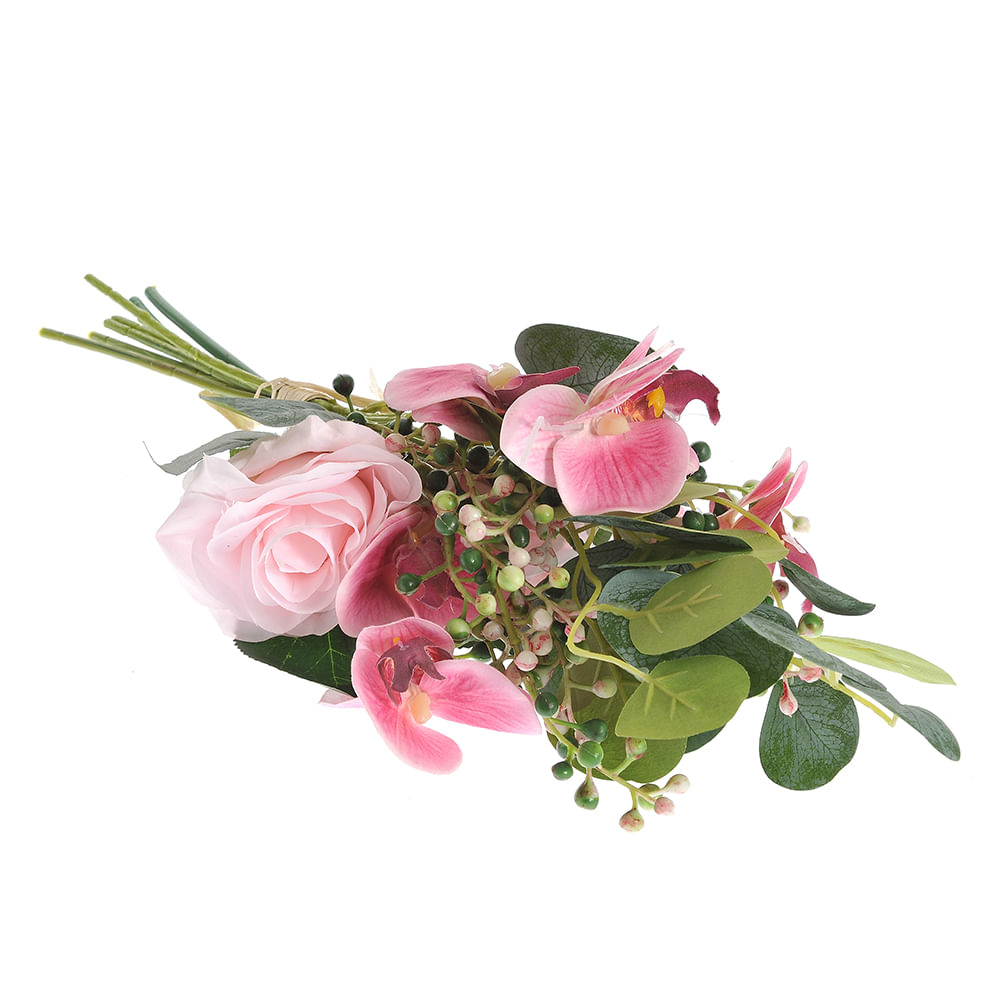 Buchet artificial cu orhidee mov 46 cm - 3 | YEO