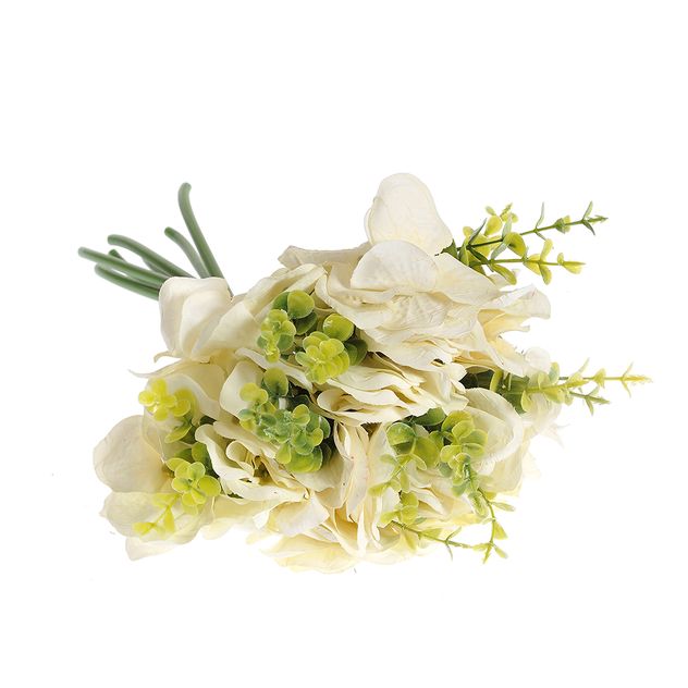 Buchet de flori albe artificiale 28 cm