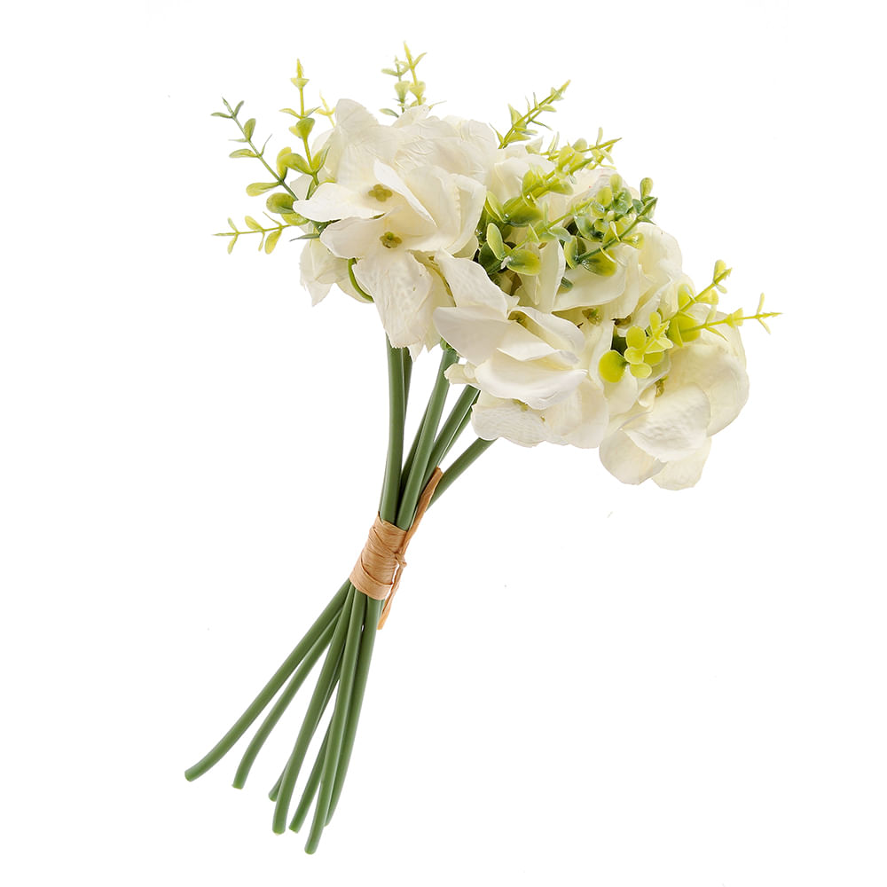Buchet de flori albe artificiale 28 cm - 2 | YEO
