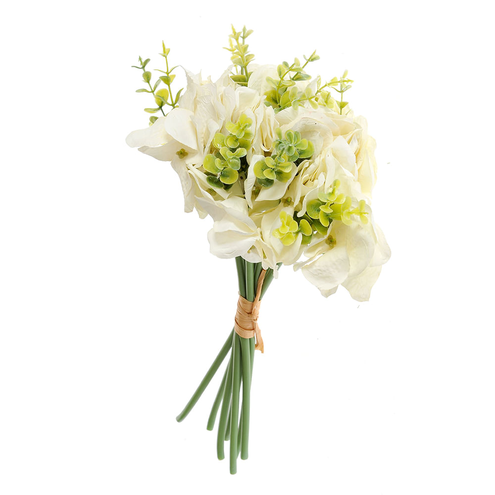 Buchet de flori albe artificiale 28 cm - 3 | YEO