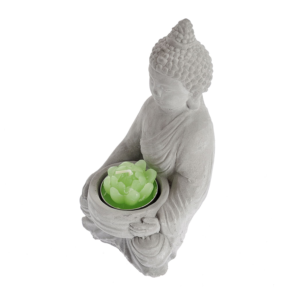 Suport gri lumanari forma Buddha 16 cm - 2 | YEO