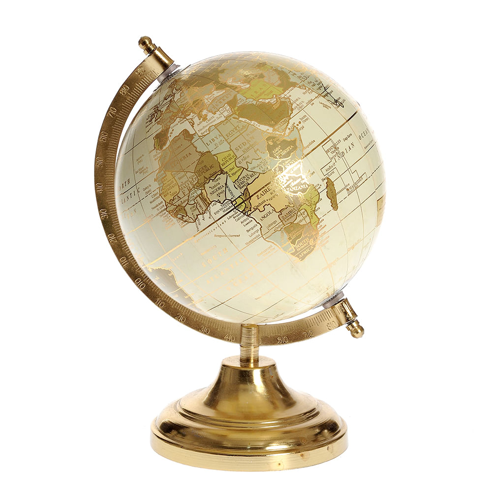Decoratiune glob pamantesc auriu 26 cm - 2 | YEO