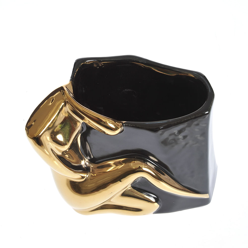 Vaza neagra ceramica silueta 12 cm - 2 | YEO