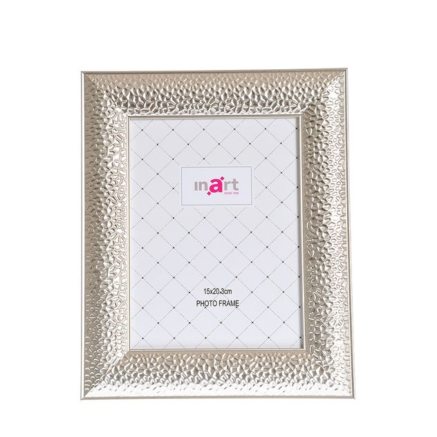 Rama foto argintie cu model embosat 15x20 cm