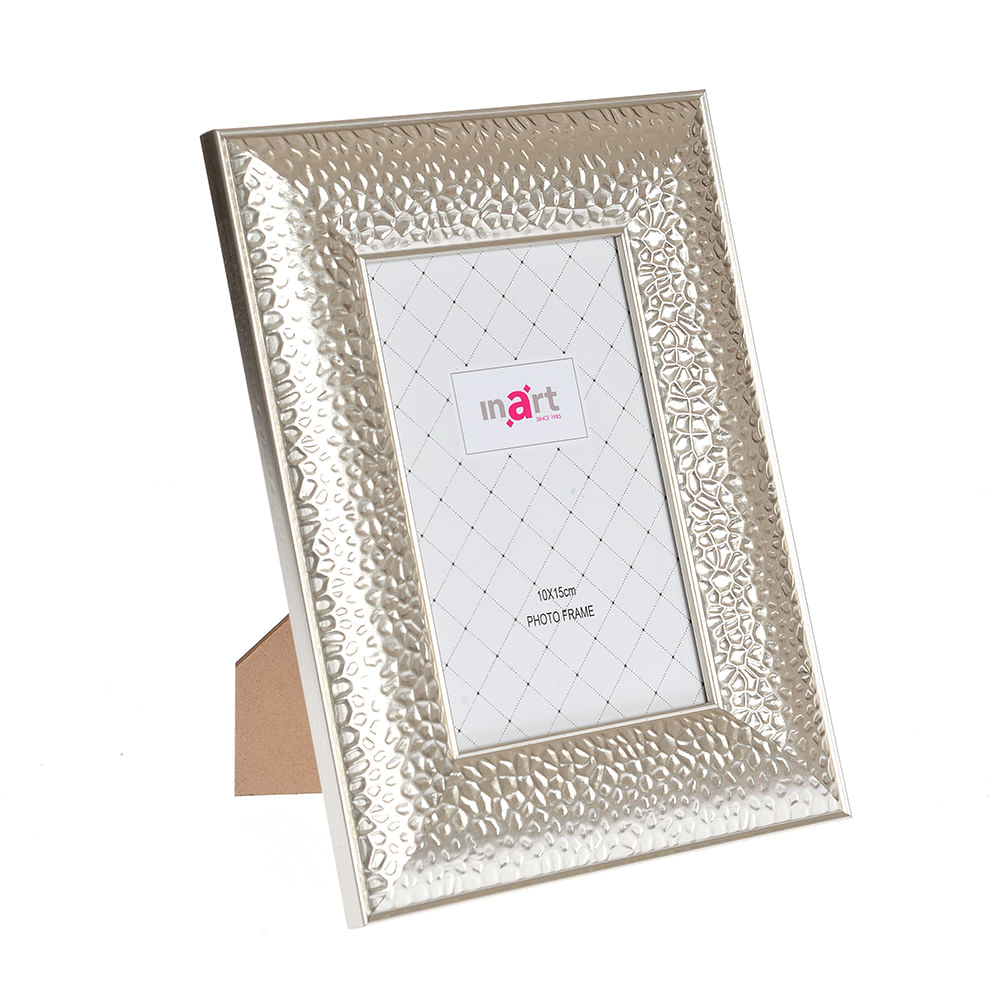 Rama foto argintie cu model embosat 10x15 cm - 1 | YEO