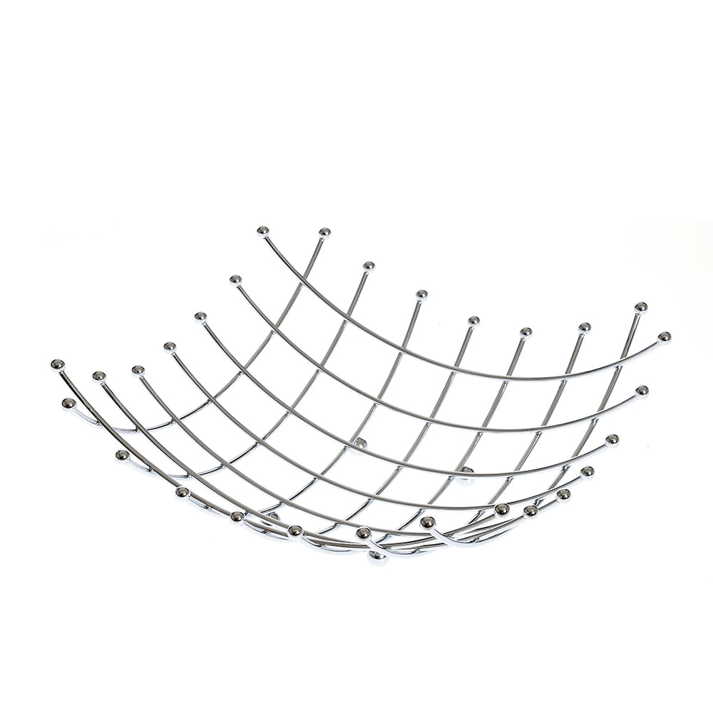 Fructiera argintie metalica 27 x 27 x 10 cm - 2 | YEO