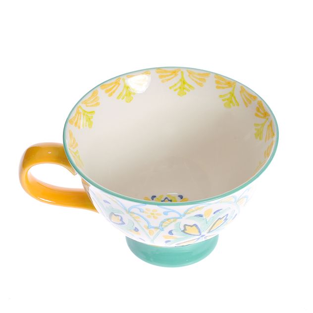 Cana din ceramica cu imprimeu floral 450 ml