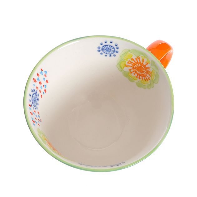 Cana multicolora 450 ml imprimeu flori