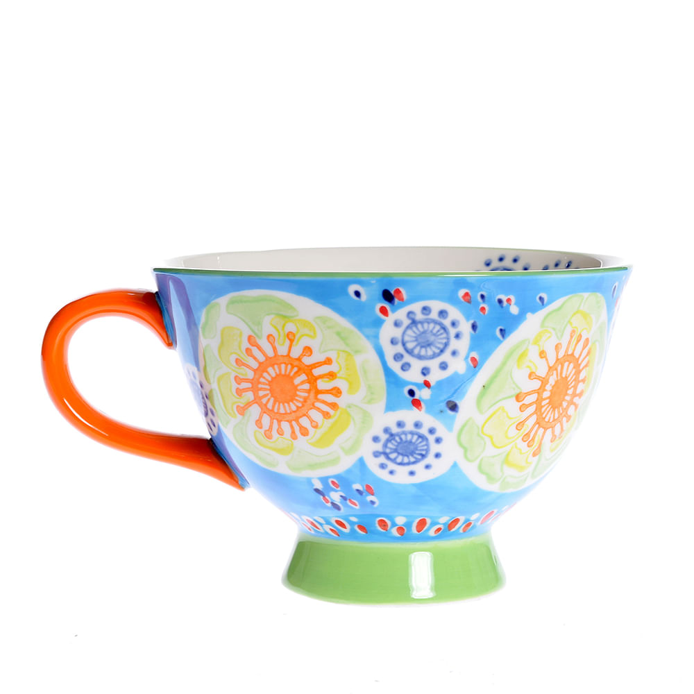 Cana multicolora 450 ml imprimeu florin - 3 | YEO
