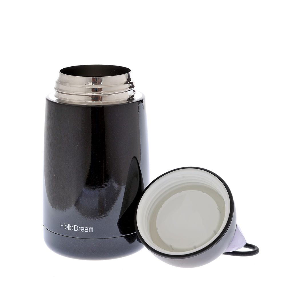 Termos negru cu capac pisica 350 ml - 1 | YEO