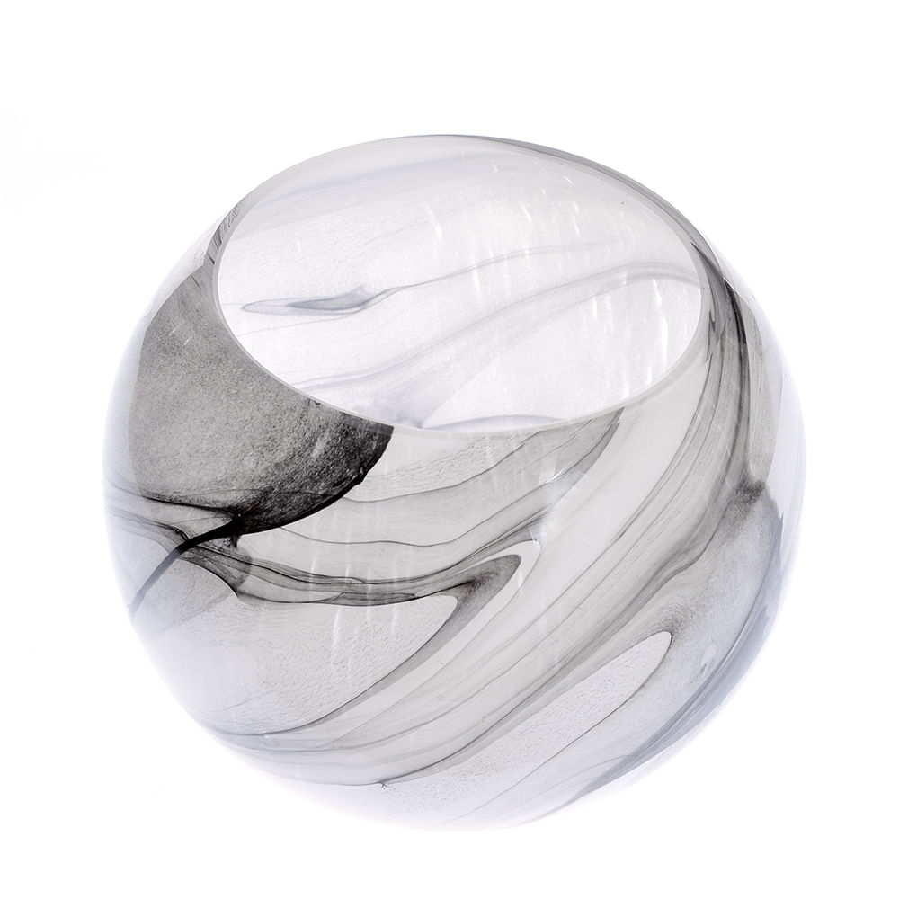 Vaza sticla model marmorat 25 cm - 2 | YEO