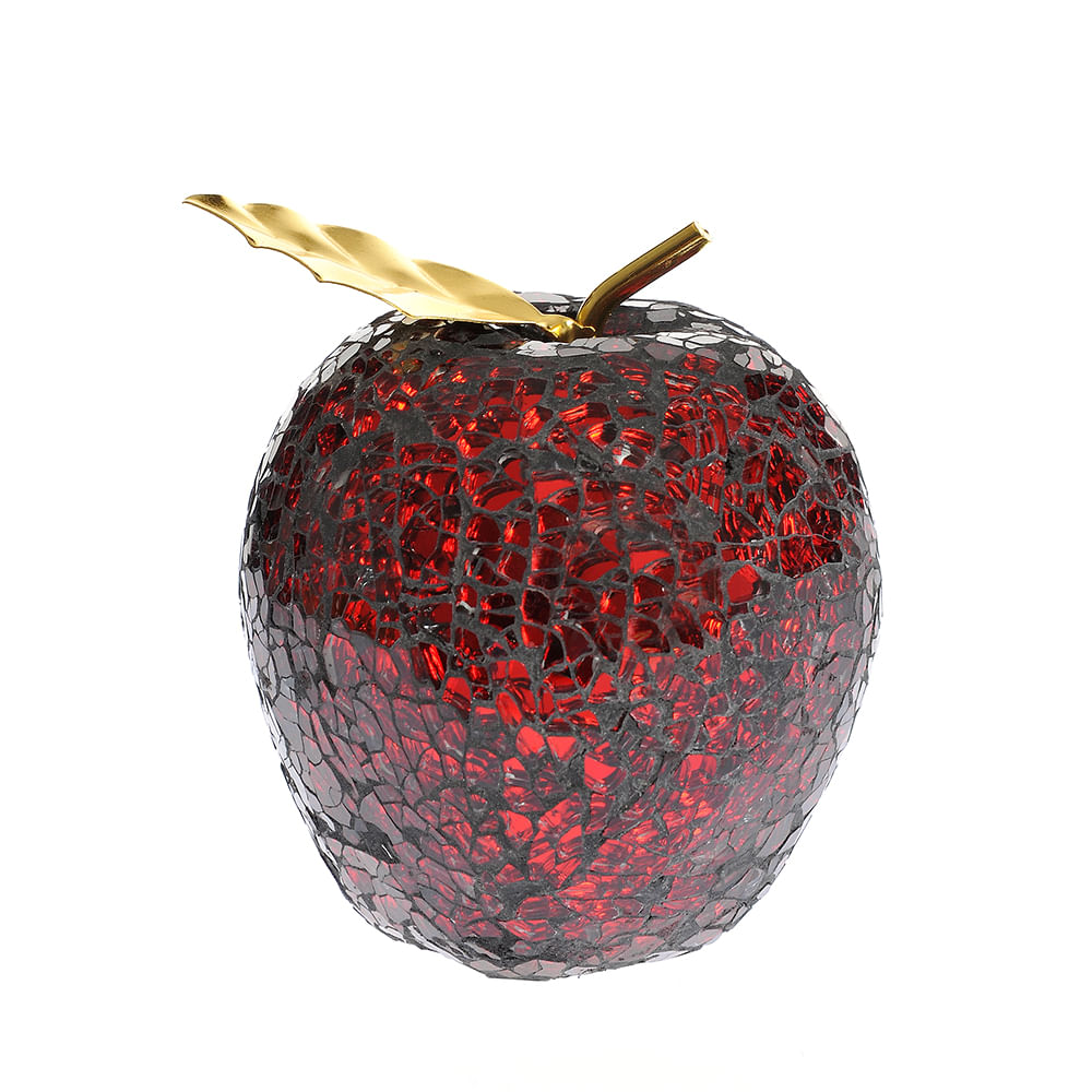 Decoratiune mar mozaic rosu 10 cm - 3 | YEO