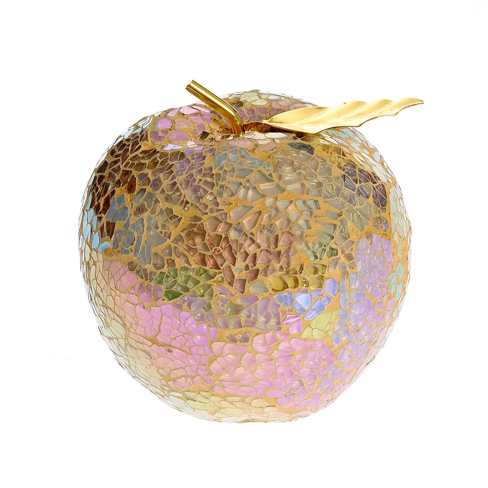 Decoratiune mar mozaic auriu 11 cm - 1 | YEO