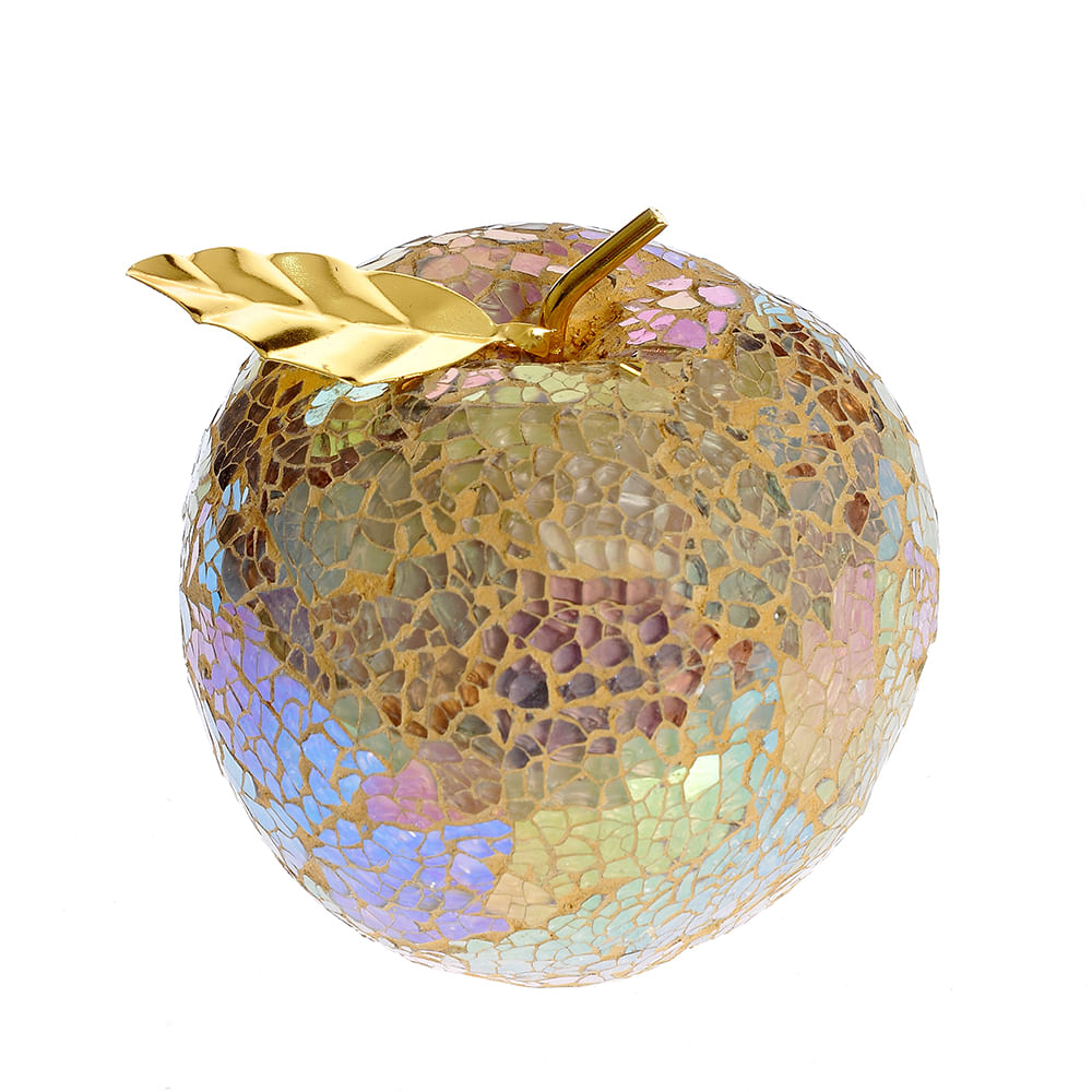 Decoratiune mar mozaic auriu 11 cm - 2 | YEO