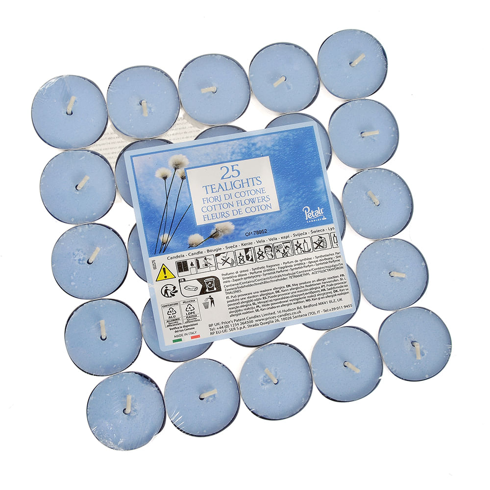 Set 25 lumanari parfumate cu Flori de bumbac