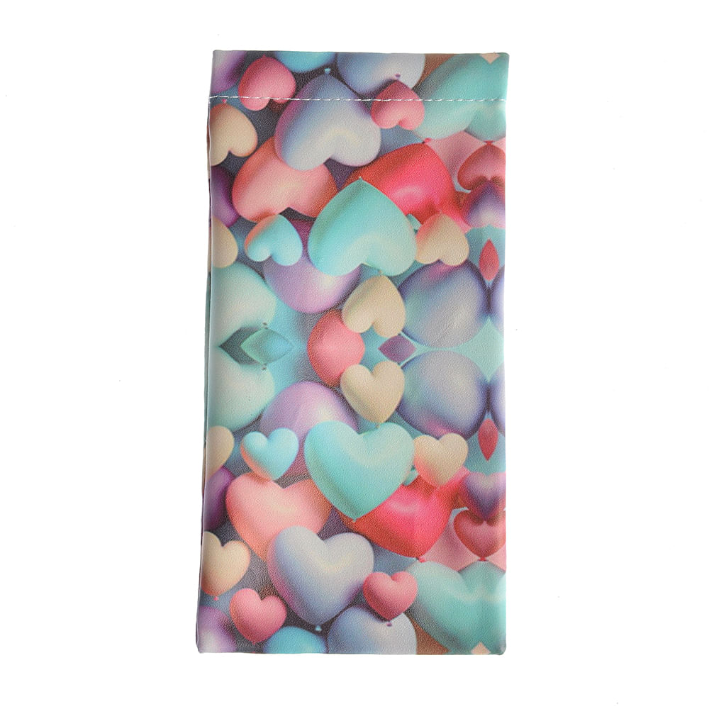 Etui ochelari cu inimi multicolore - 3 | YEO