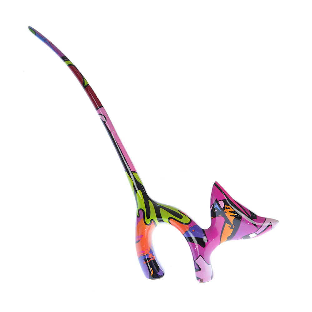 Statueta pisica multicolora 18 cm - 2 | YEO