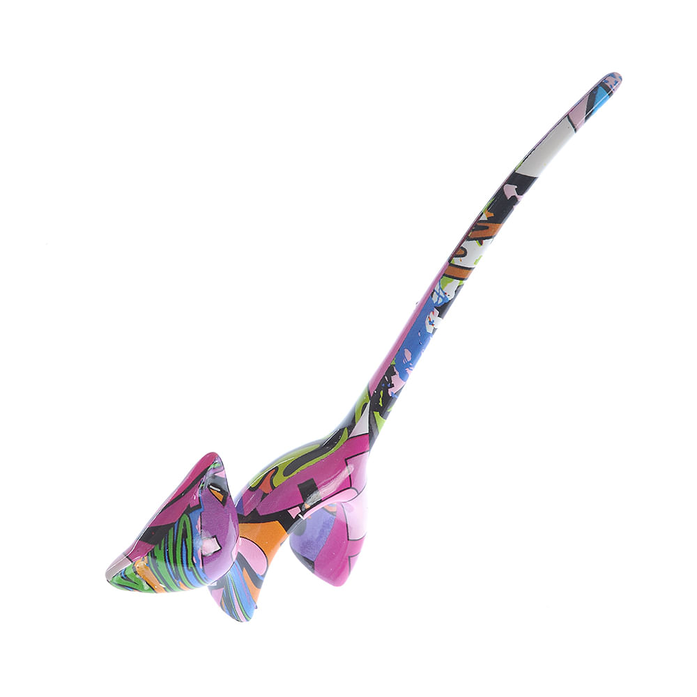 Statueta pisica multicolora 18 cm - 3 | YEO