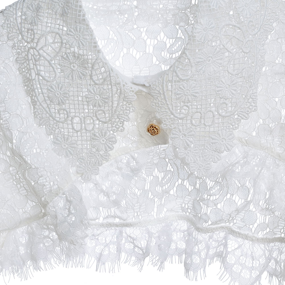 Bluza alba din dantela - 1 | YEO