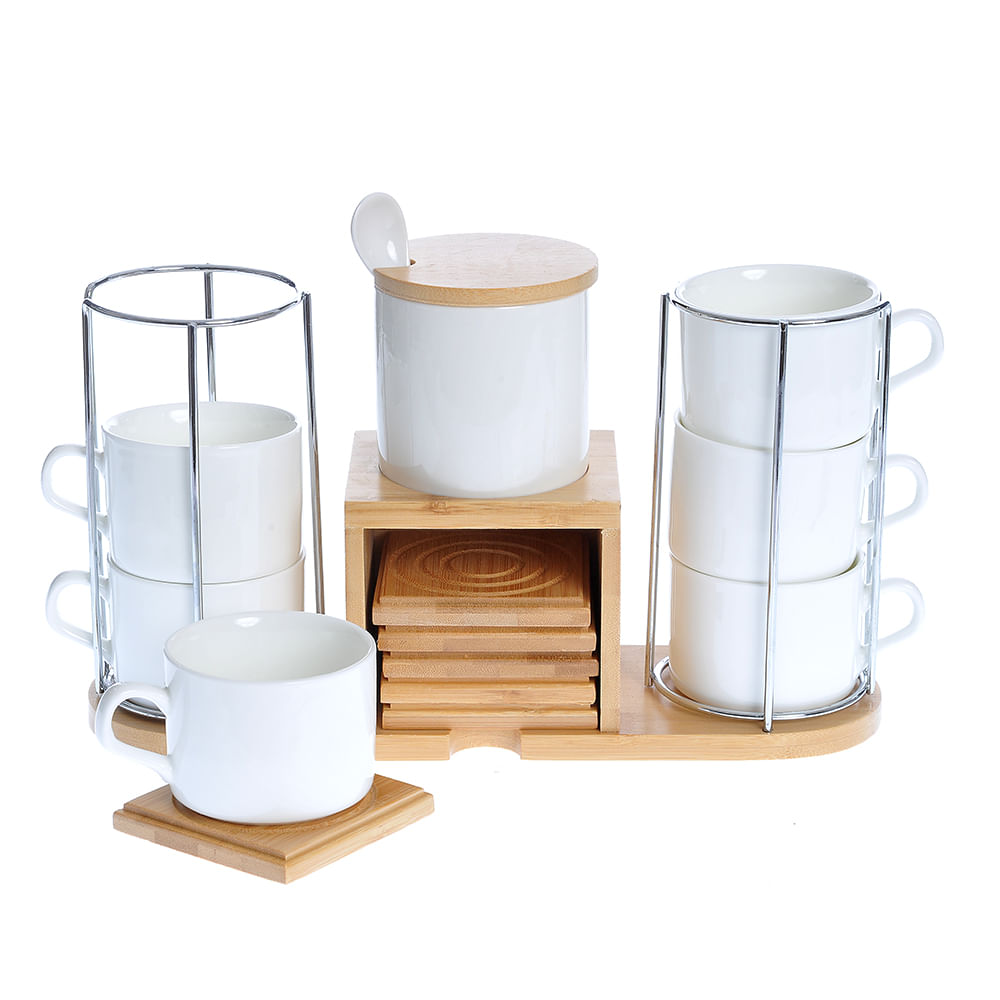Set 6 cesti din ceramica si zaharnita - 1 | YEO