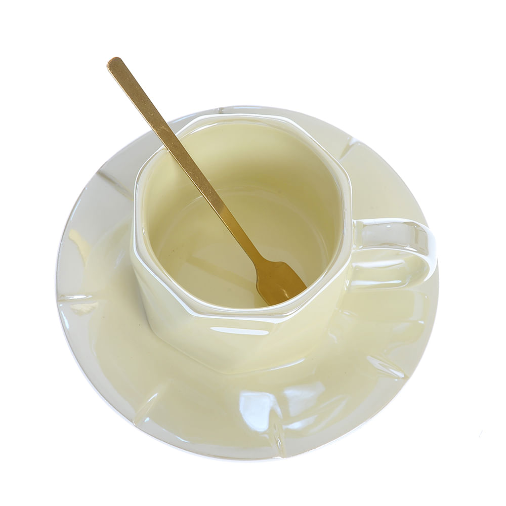 Cana galbena cu lingurita 200 ml - 2 | YEO