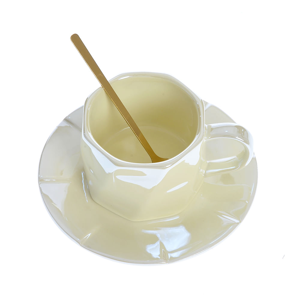 Cana galbena cu lingurita 200 ml - 3 | YEO