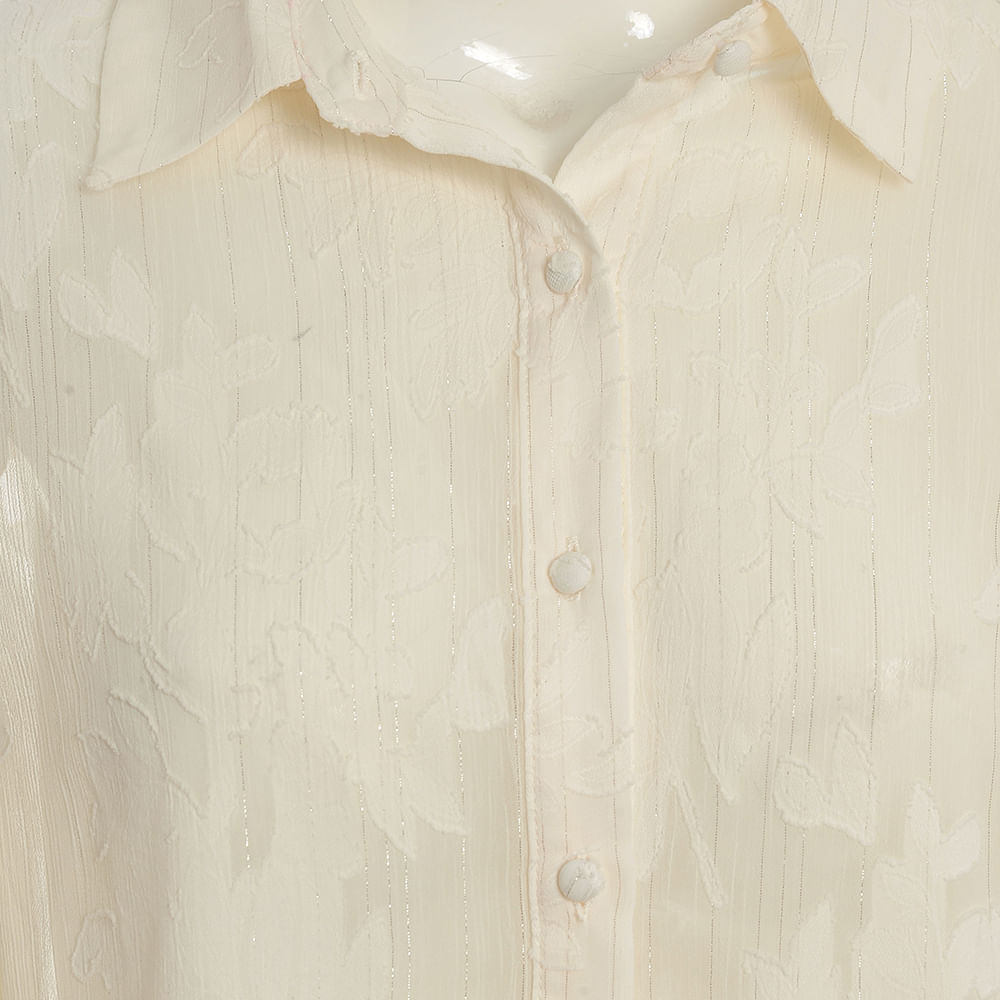 Camasa alba cu model floral - 1 | YEO