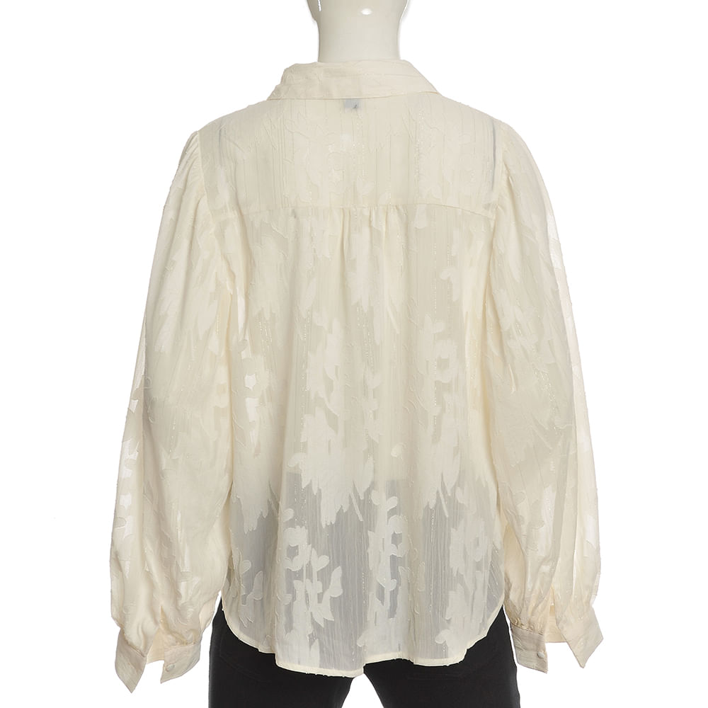 Camasa alba cu model floral - 2 | YEO