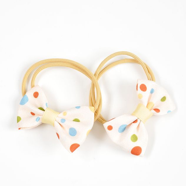 Set 2 elastice cu funde cu buline