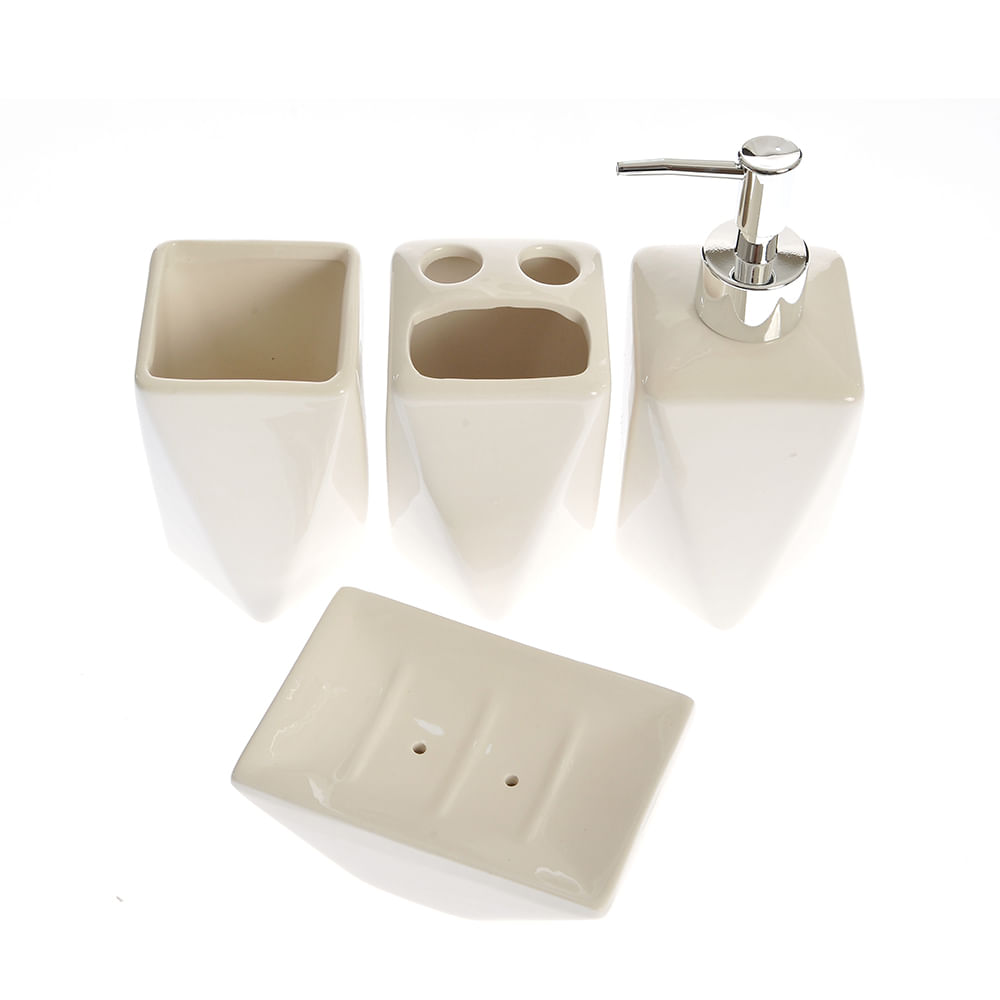 Set de baie alb din ceramica - 1 | YEO