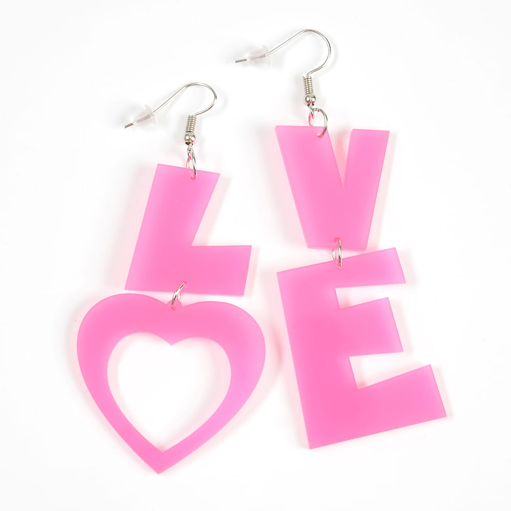 Cercei roz Love