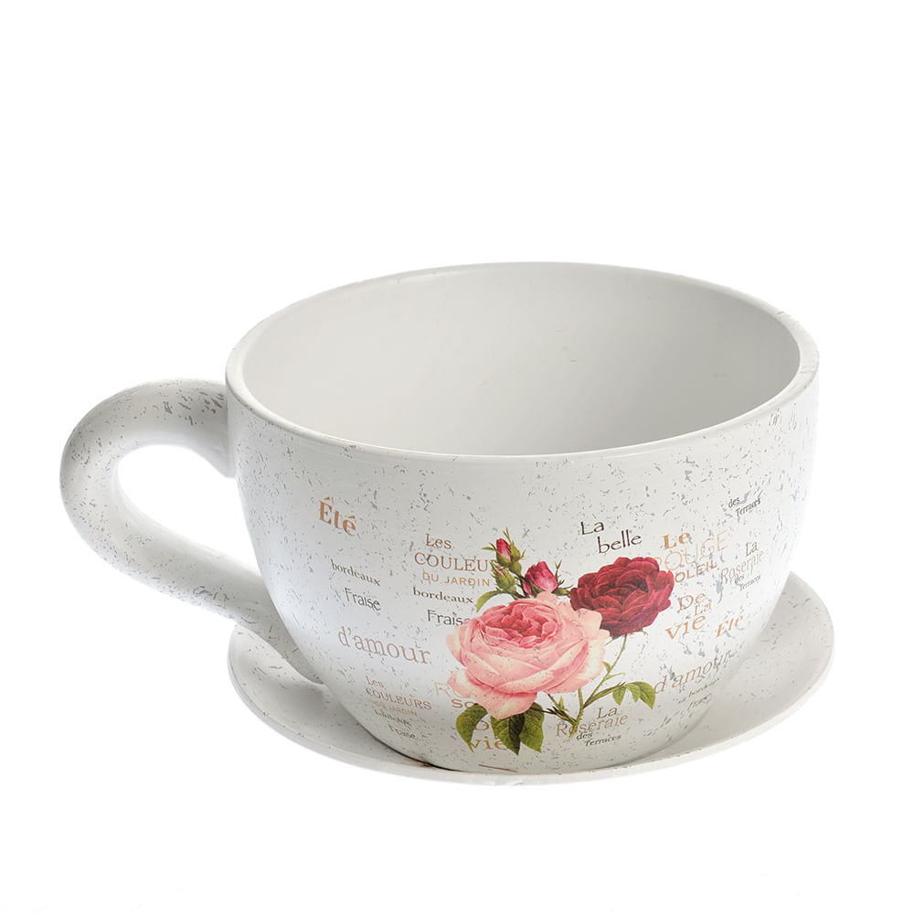 Ghiveci din ceramica cu farfurie - 3 | YEO