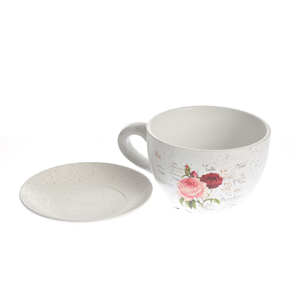 Ghiveci din ceramica cu farfurie - 4 | YEO